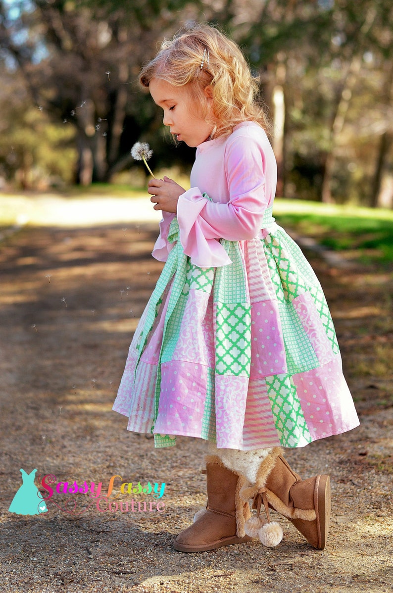 Easter Dress Girls Easter Dress Pink and Mint Dress Girls Etsy