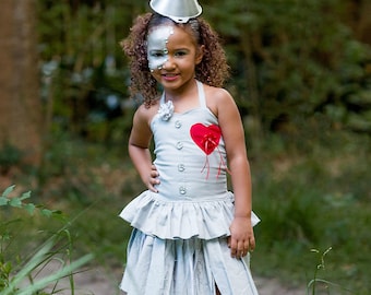 Tin Man Costume, Wizard of Oz Inspired Costume, Girls Tin Man Costume, Girls Halloween, Halloween Costume, Pageant Wear, Tin Girl Costume