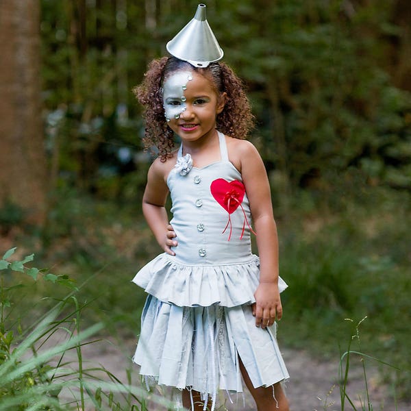 Tin Man Costume, Wizard of Oz Inspired Costume, Girls Tin Man Costume, Girls Halloween, Halloween Costume, Pageant Wear, Tin Girl Costume