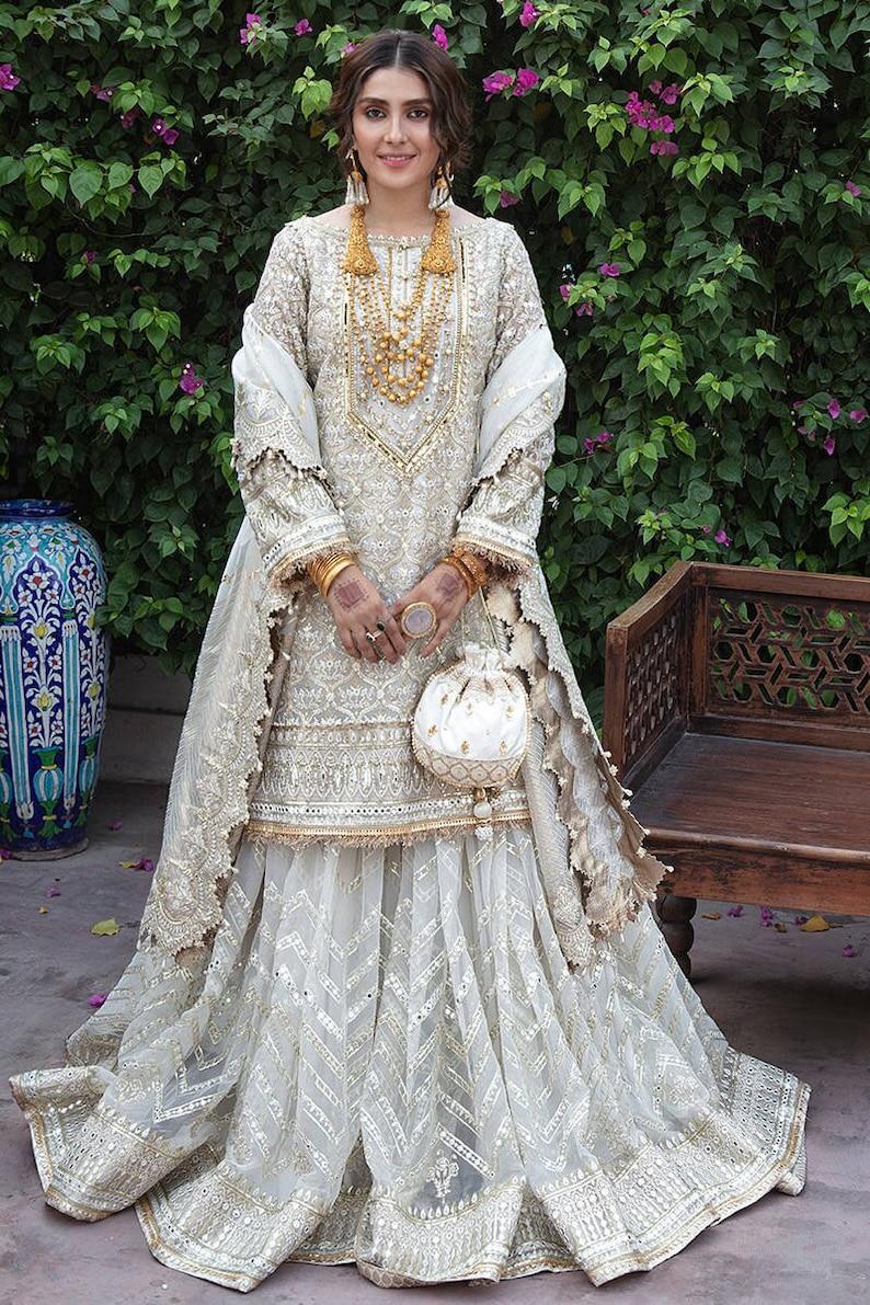 Gold and White Nikkah Dress - Etsy