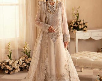 最新のパキスタン・インド風ウェディングドレス、ブライダルロングシャツ、シャララ刺繍服、サルワールカミーズ、ゲスト衣装コレクション、カスタム仕立て