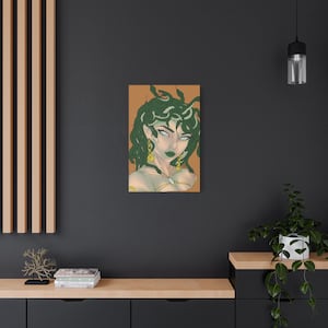 Canvas Print, Original Medusa Wall Art, Greek Mythology Home Decor, Mythical Serpent Poster, Gorgon Myth Print, Snakes Hair Art, 1 25 Inch
