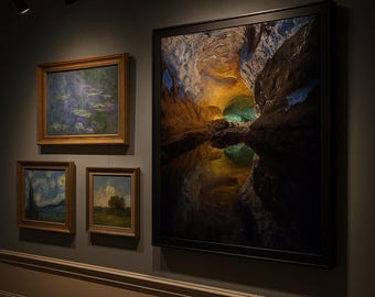 Cueva de los Verdes Fine Art Print | Lanzarote Volcanic Cave Photography | Sacred Nature Wall Art | Digital Download for Home or Studio