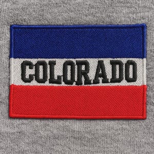Colorado State Flag Embroidery Design – Bold USA Patch – Digital Machine Embroidery File – 125x90, 75x100, 75x55 mm Sizes Included