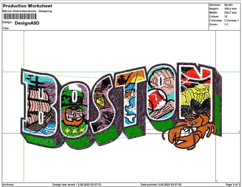 Boston Embroidery Design: Illustrated City Letters (digital Download ...