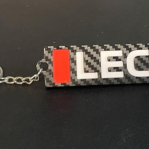 Formula 1 Keychain – F1 Driver Initials & Team Colors – Custom 3 Letter Carbon Fiber Keyring