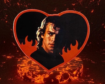 The Darkside - Anakin Heart shaped Sticker for Laptop, Journal, Water Bottle