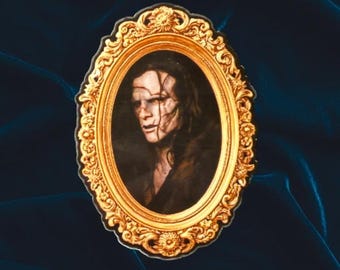 The Creature - Gold framed Frankenstein sticker for water bottle or laptop
