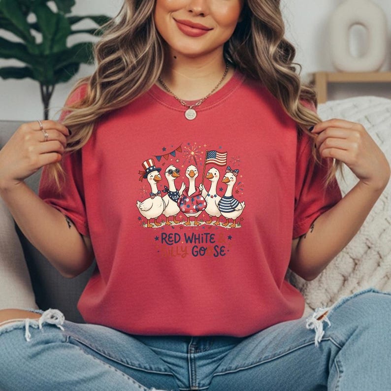 4th of July Silly Goose DTF Transfer, Independence Day Iron On, Funny Patriotic Transfer image 12