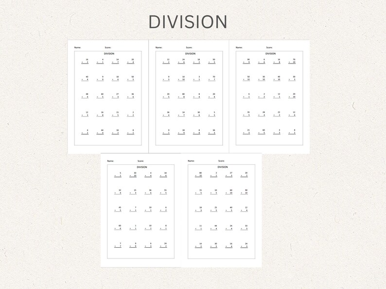 Math Homwork Divison 20 Printable Easy Math Practice Worksheets, Addition Subtraction ...