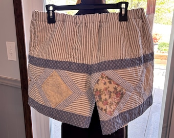 Low Rise Handmade Quilt Shorts