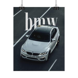 Car Lover Poster, BMW Car Photography Print, German Car Wall Art, Automotive Decor, Rolled Prints, Man Cave Decor