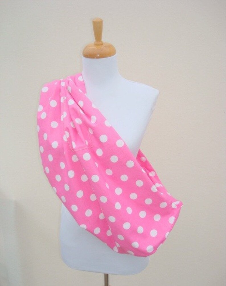 Pet Dog Sling Carrier Pink and White Polka dot