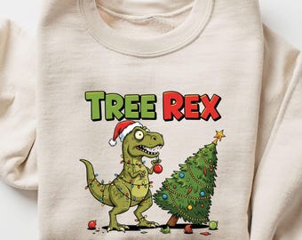Toy Story Tree Rex jultröja, familjens jultröja, Tree Rex jultröja, barnens jultröja, julgranströja, julfesttröja