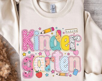 Kindergarten Teacher Sweat, Kindergarten Sweat, Kinder Crew, Kinder Garten Teacher Back to School Sweat, Pre-K Teacher, Back To School Sweat