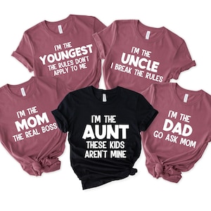 The Rules Familie passendes Shirt, DIY lustige Party-T-Shirts, Familiengruppen-T-Shirts, passende Geschwister, DIY Familienurlaub, Thanksgiving, Weihnachten