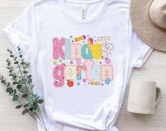 Kindergarten Teacher Shirt, Kindergarten Shirt, Kinder Crew, Kinder Garten Teacher Back to School Shirt, Pre-K Teacher, Back To School Shirt