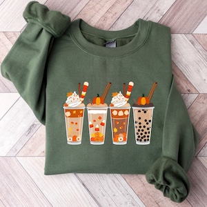 Fall Coffee Sweat, Cute Fall Sweatshirt, Thanksgiving Shirt, Halloween Sweat, Fall Sweatshirt, Coffee Lover Sweat, Pumpkin Spice Sweat