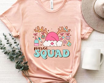 Christmas Nurse Squad Shirt,Reindeer Christmas Tee,Nurse Team Party Shirt,Christmas Nursing T-shirt,Cute Nurse Life Tee,Xmas Gift for Nurse