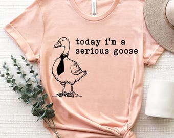 Hoy soy un ganso serio (camiseta), camiseta divertida y cómoda, camiseta graciosa y tonta, camiseta de ganso sarcástico, camiseta para amantes de los gansos, camiseta de meme, camiseta de broma