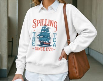 Spilling The Tea Since 1773 Shirt, USA 250 Years Shirt, Usa Patriotic Shirt, 4th of July Party Hoodie, USA 250th Anniversary Sweatshirt