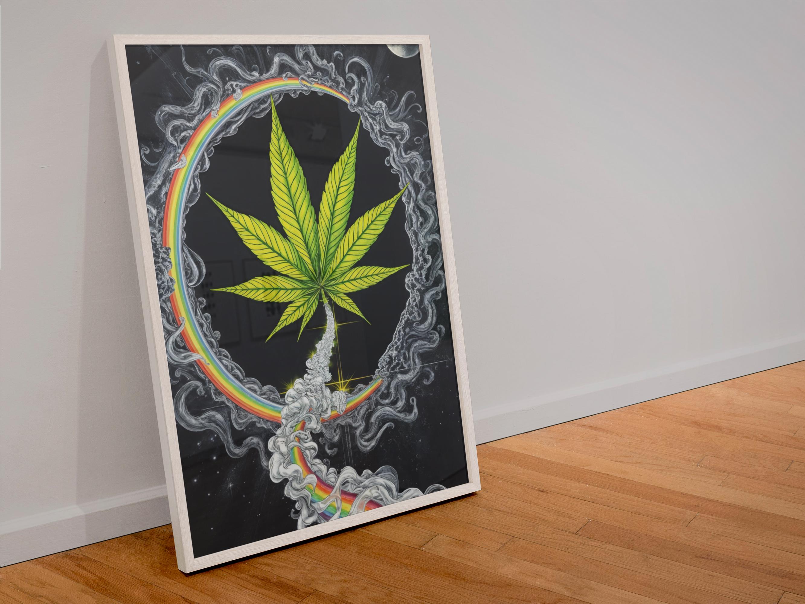 Marijuana Leaf 5D Diamond Painting Kit – 12x16 Inch, DIY Cannabis Art, Rhinestone Embroidery Craft - View #4