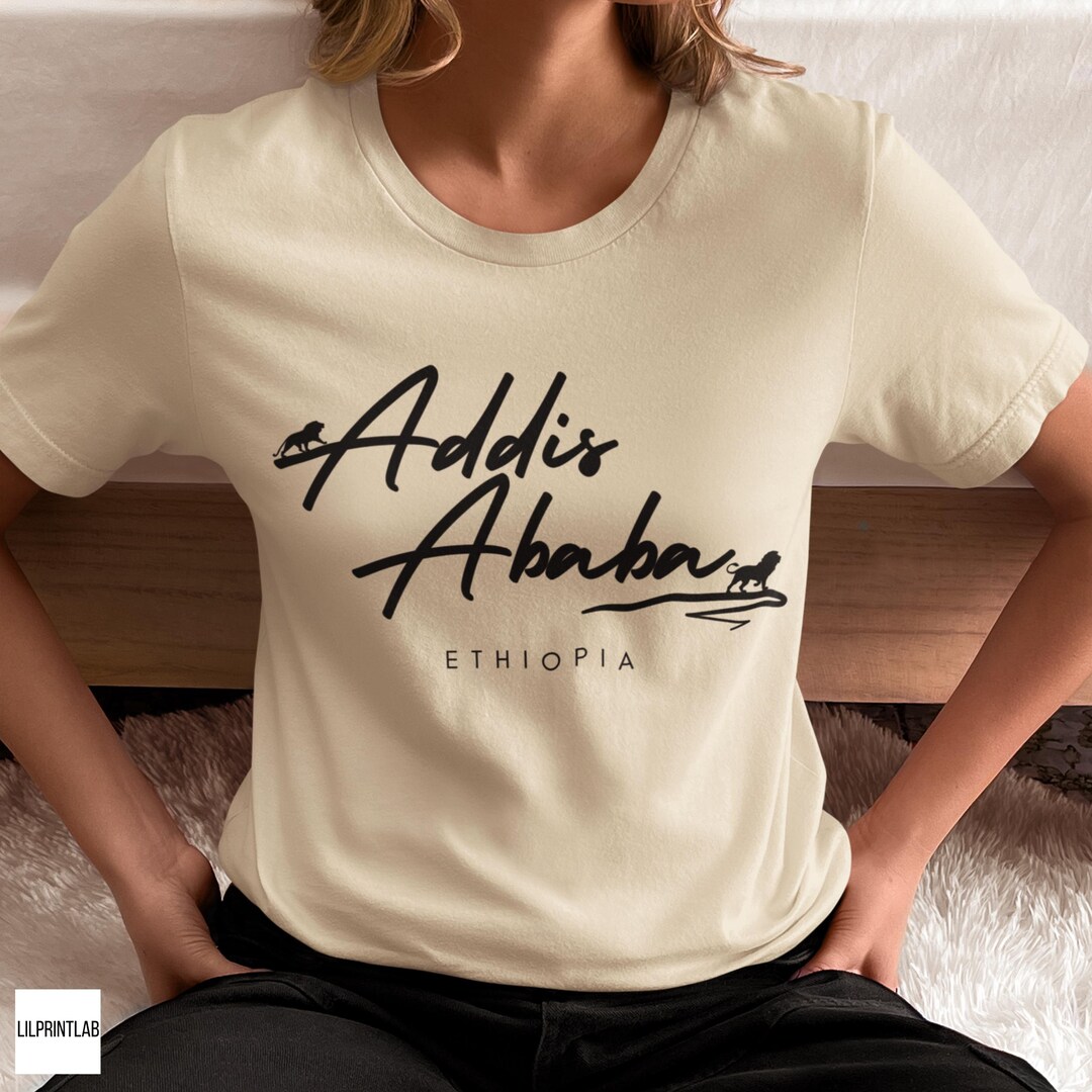 Addis Ababa Ethiopia T-shirt: Twin Lion Design, Cultural Pride - Etsy