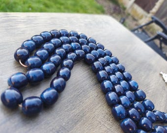 Big Tesbih Hand Made Old Bakelite  Blue Amber Beads, Tasbih, Misbaha, Tasbeeh, Prayer Beads, Masbaha, Sibha, My Father collection SP17-6