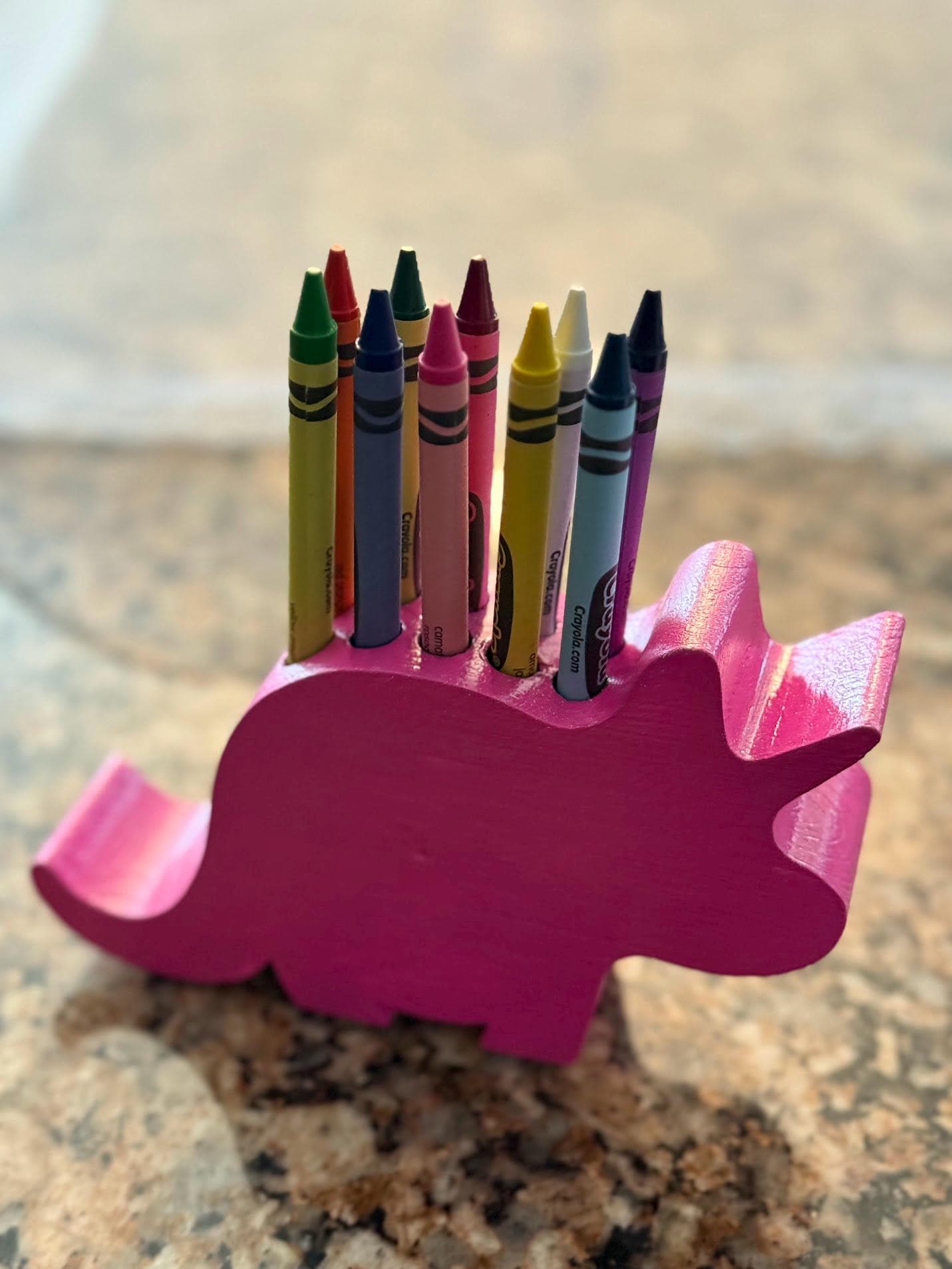 Dinosaur Crayon Holder – Kids Art Organizer