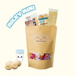 MILKY MINI Curated Asian Snack Bag Sample Size Asian Japanese Snack Box Treats Cookies Crackers Candy Food Gift Basket