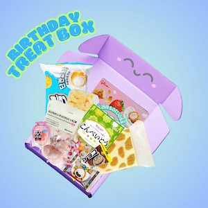 Birthday Box B-Day Treat Box Party Asian Japanese Snack Box Anime Gift Food Gift Asian Box Snacks Chips Cake Curated Food Gift
