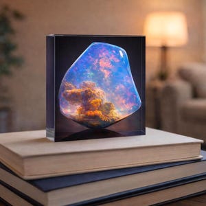 Opal, Giclee Print on Polished Block, Tabletop Decor