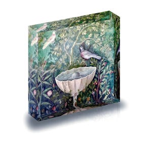 Print of Ancient Roman Fresco from Pompeii displayed in an acrylic block.