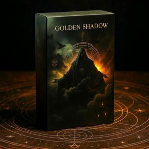 Golden Shadow Tarot Deck – 78 Gold-on-Black Cards for Shadow Work & Divination