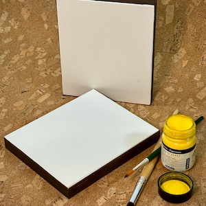Pictogrambord met gesso. Pictogrampaneel. Gessobord 14 x 16,5 cm