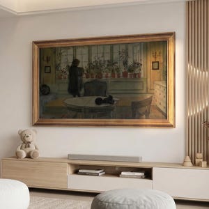 Guldförgylld TV-ram, 32, 43, 50 55 tums utsmyckad ram, TV-ram för Samsung Frame TV, kompatibel med Samsung TV-ram, TCL, specialanpassad TV-ram