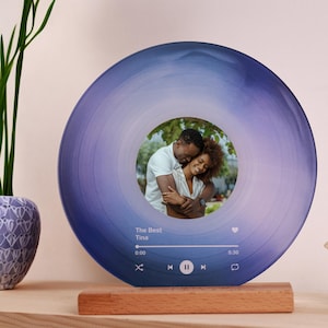 Personalized Song Record - Birthday Gift for Her - Anniversary Gift for Him - Couples Gift - Wedding Gift - Song Plaque - Couples Christmas