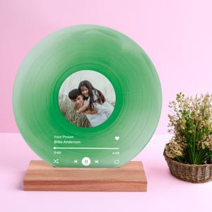 Custom Dad Gift from Daughter - Personalized Father Gift - Custom Vinyl Record  Song Photo - Gift for Dad - Dad Birthday Gift - Music Plaque
