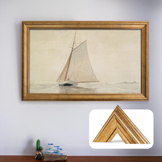 Gold Gilded TV Frame, 32, 43, 50 55 Inch Ornate Frame, Tv Frame for Samsung Frame Tv, Compatible with Samsung Tv Frame, TCL, Custom TV Frame