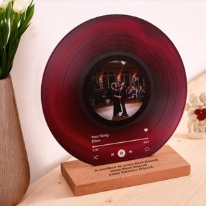 Custom Vinyl Record Gift for Mom - Acrylic Plaque Gift for Mom,  Music Art Gift for Mom with Spotify Code - Christmas Gift for Mom Grandma