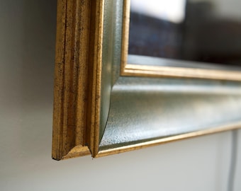 Gold Gilded Dark Striped TV Frame, Wide Compatible with Samsung Frame Tv, Decorative Frame, Custom TV Frame, 32 43 50 55 Inch Ornate Frame