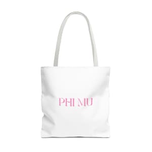 Phi Mu Tote Bag, Big Little Reveal Gift, Bid Day Bag, Sorority Canvas Tote, Sisterhood Present
