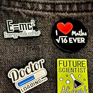 PhD STEM Science Enamel Pin Badges – Research Inspired Gifts