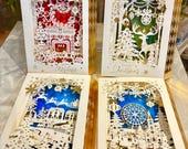 Christmas Pop-Up Card | Luxury Layered 3D paper cut