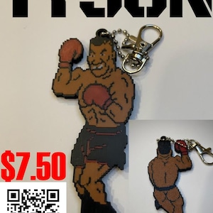Mike Tyson Punchout Keychain-Retro Video Game Gift, Custom 3D Printed Keychain, Gaming Collectible