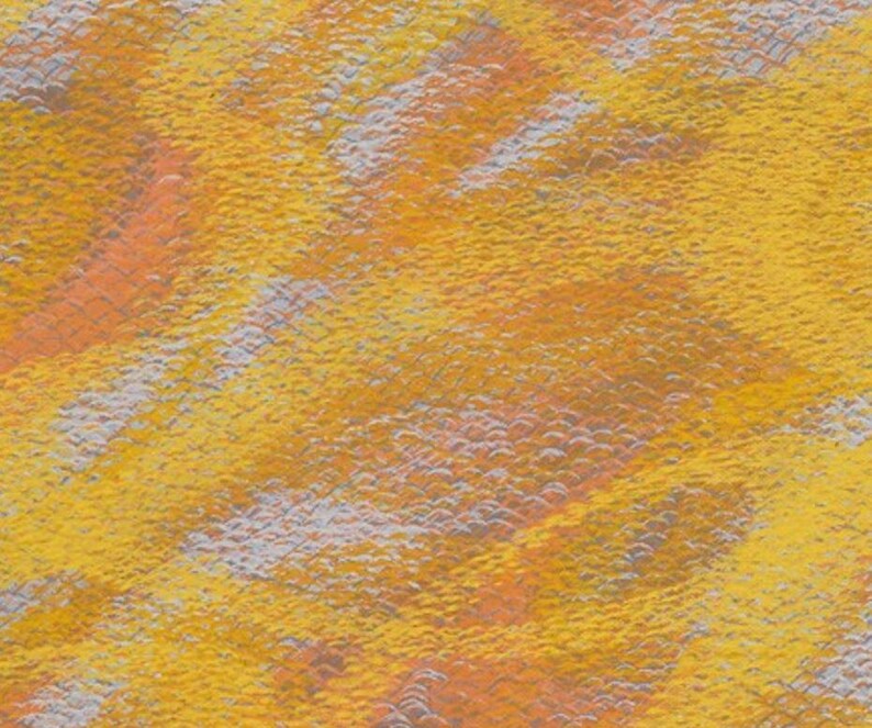 May include: Abstract digital art with a textured, layered pattern in shades of yellow, orange, and gray.