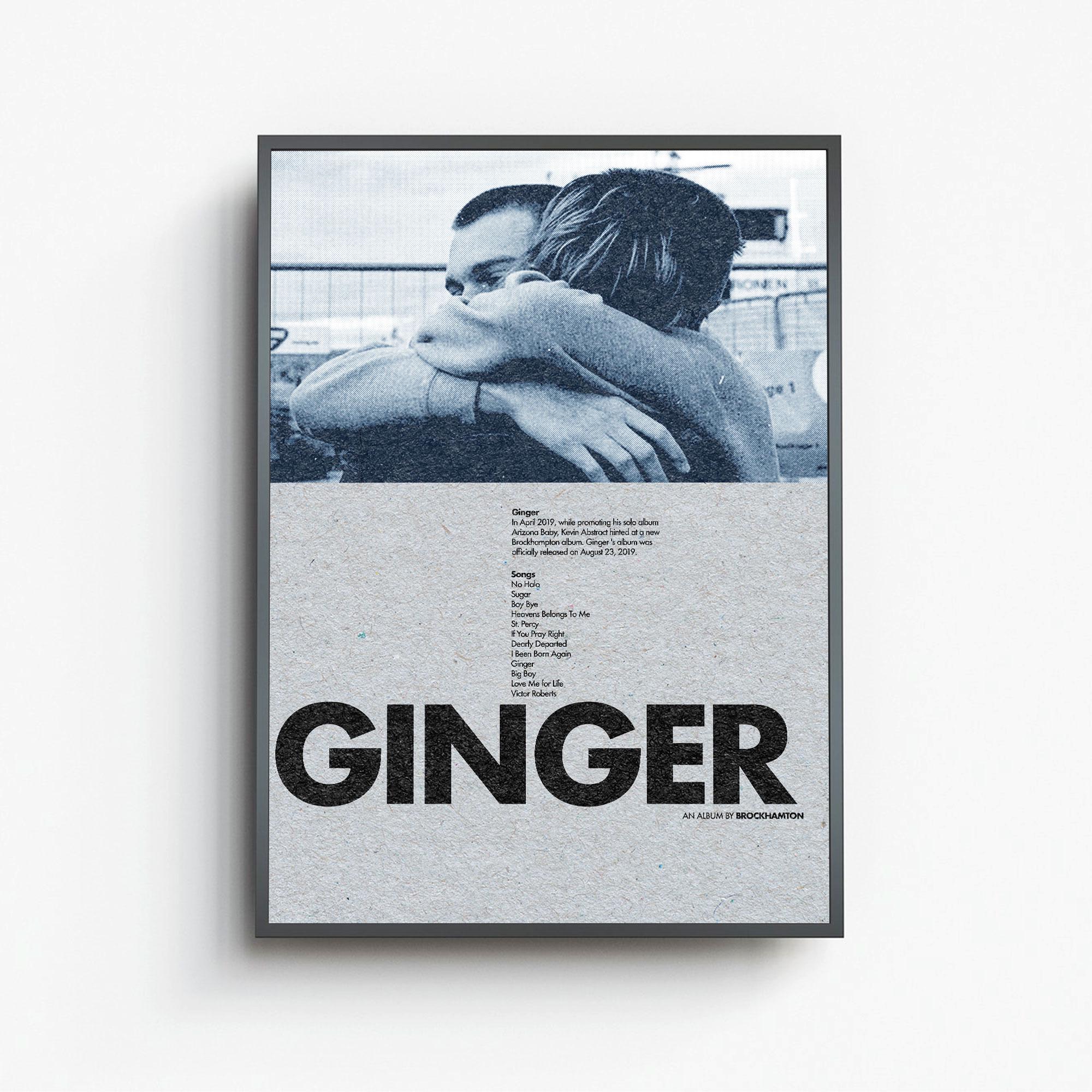 Brockhampton - Ginger Poster | Music Wall Art Vintage Print 