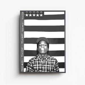 American Flag Asap Rocky Photo High Quality,Drake Partynextdoor  Poster, Music Poster, Album Cover Poster, Wall Decor, Music Gift