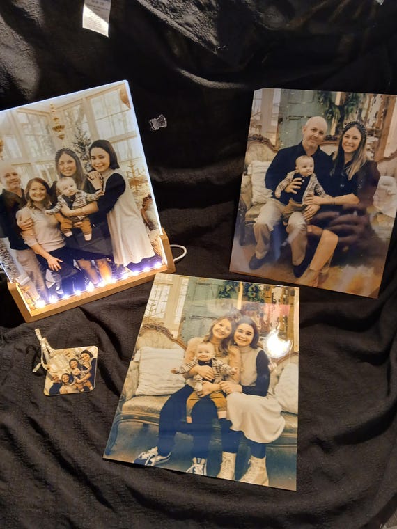 1 illuminated 8x10 - 2- 8x10 stick em ups in this package