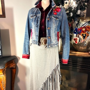 vintage denim jacket with embroidery